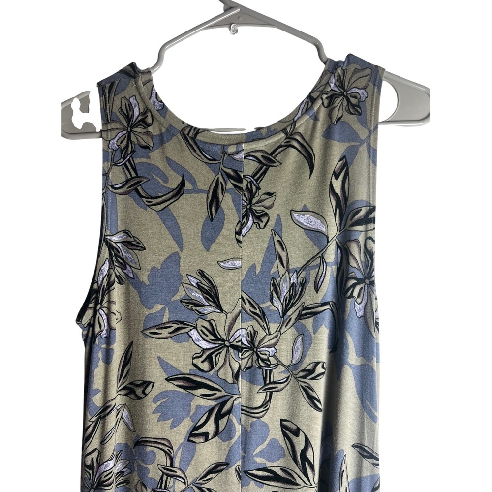 LOGO by Lori Goldstein Floral Sleeveless Handkerchief Hem‎ Maxi Dress Size Small - Picture 7 of 9